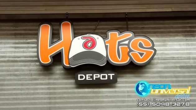 Caja luminosa logo Hats