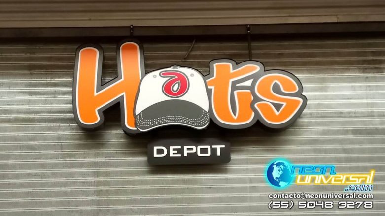 Caja luminosa logo Hats