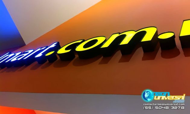 Letrero institucional luminoso Walmart